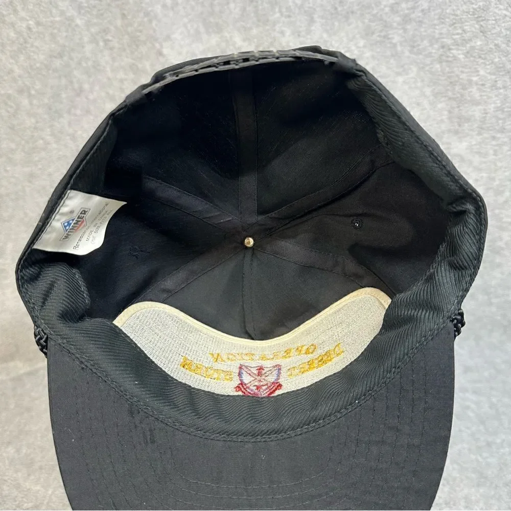 Operation Desert Storm Hat Adult‎ OSFA Black 5 Panel SnapBack Rope Brim Classic